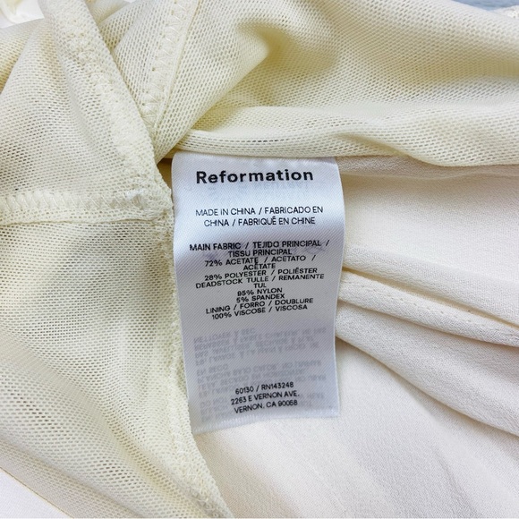 Reformation Rosetta Top Fior Di Latte Bustier Size 4 Sweetheart Neckline - Picture 15 of 16